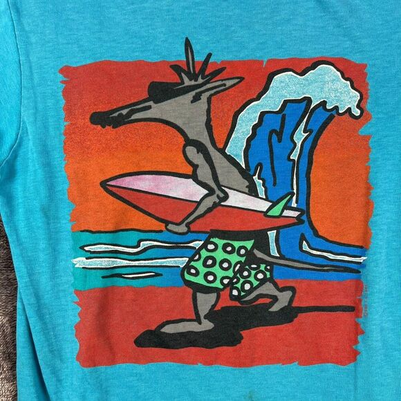 Vtg 1987 Hobie Rad Rat Blue T-Shirt Single Stitch Surf Ocean Men's S *Read - Picture 2 of 13